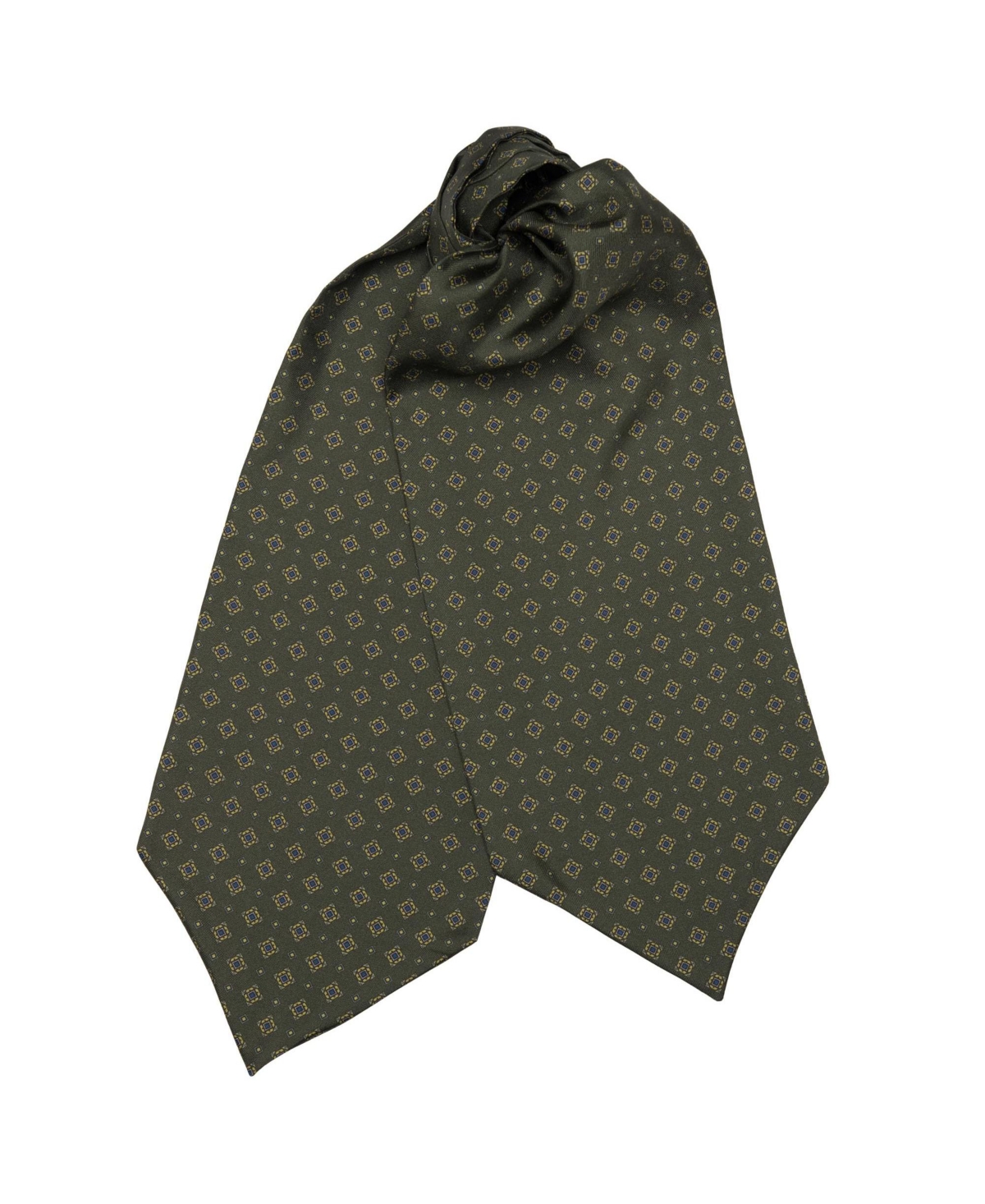 Corbara - Silk Ascot Cravat Tie for Men - Dark red