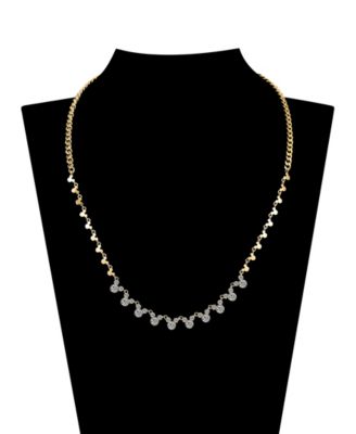Crystal Multi Color Station Mickey Mouse Necklace