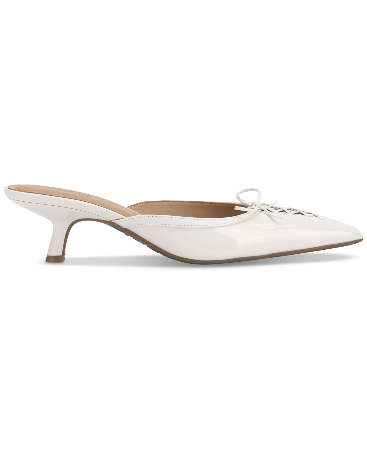 Inc International Concepts Women's Caetti Pointed Toe Heeled Mules, Exclusively At Macy's In White Patent