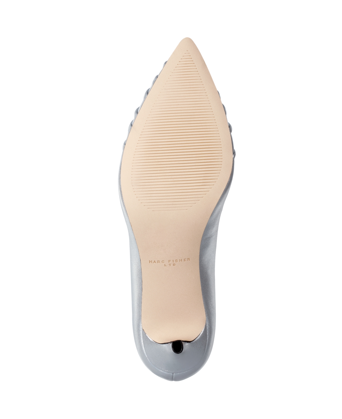 Marc Fisher Ltd Paria Pointed Toe Kitten Heel Pump In Silver