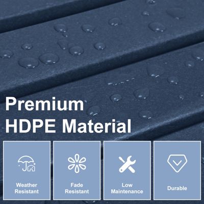 Outdoor Adirondack Ottoman - Weather-Resistant HDPE Patio Footrest for Ultimate Relaxation