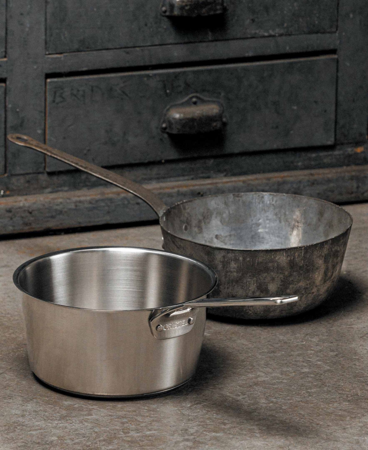 Cristel 3 Pc Stainless Steel Saucepans With Lids Set In No Color