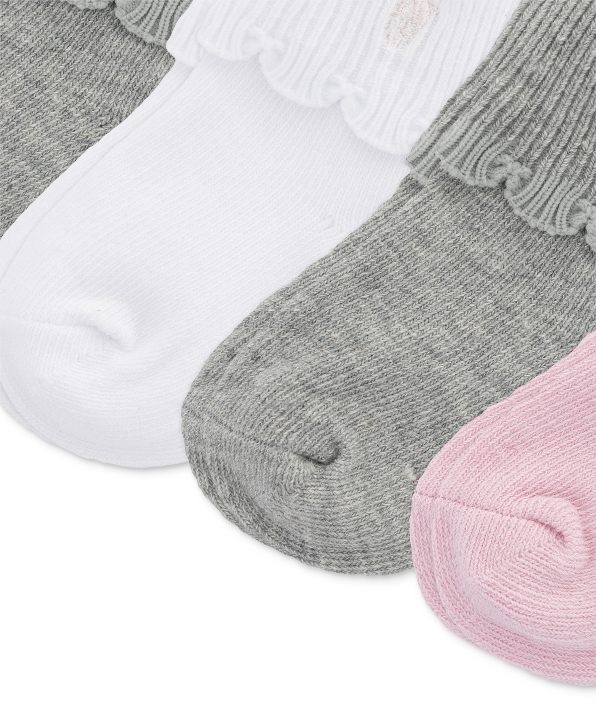Polo Ralph Lauren Baby Girls Polo Baby Essential Socks, 7 Pack In Pink