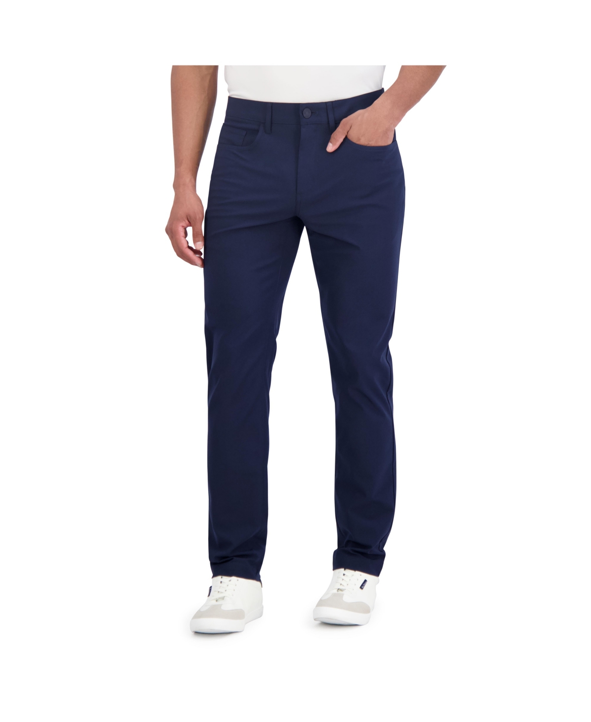 Ben Sherman Solid 4-way-stretch Tech Golf Pants In Navy