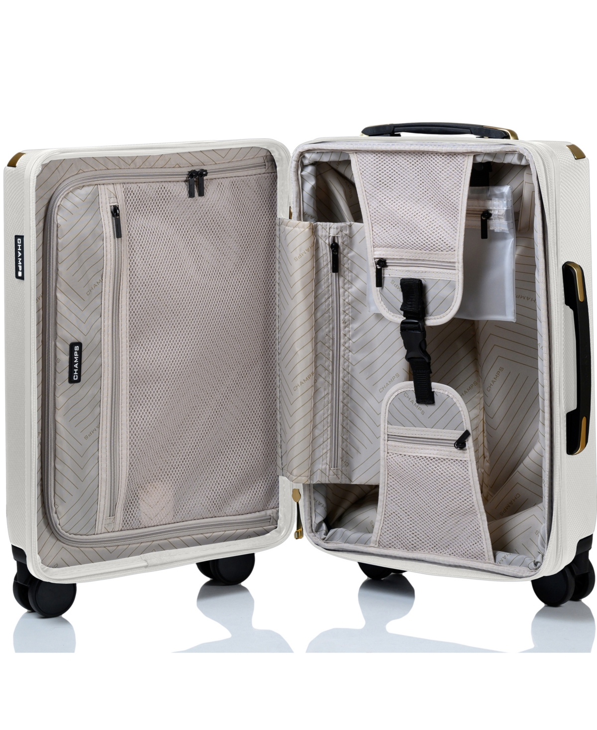 Champs 3-piece Luxe Ii Collection Hardside Luggage Set In Ivory
