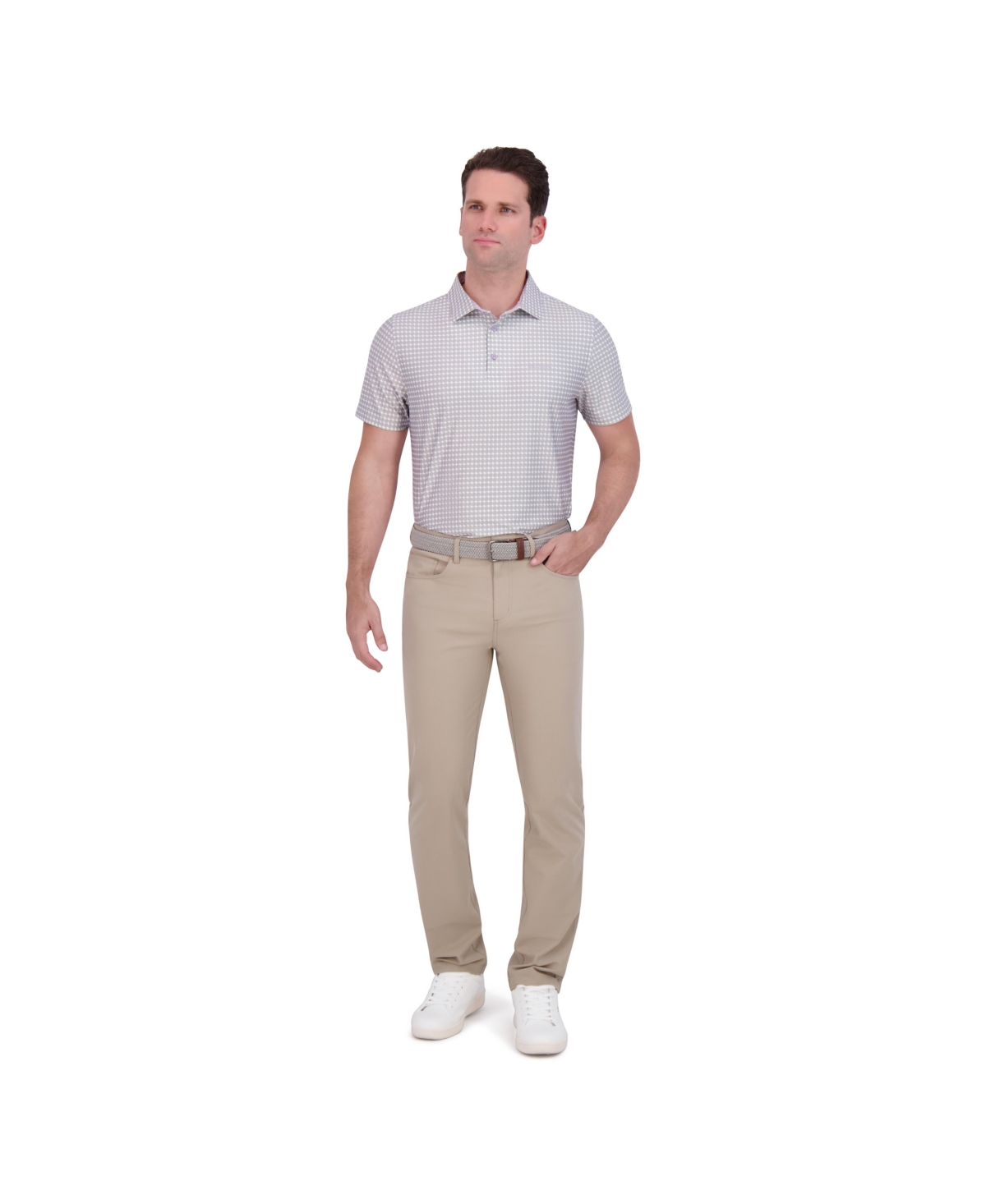 Ben Sherman Solid 4-way-stretch Tech Golf Pants In Khaki