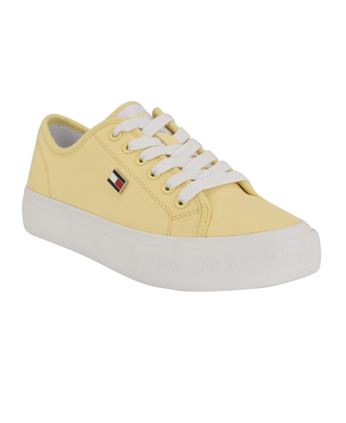 Tommy Hilfiger Women's Aressa Flag Lace-up Sneakers In Yellow