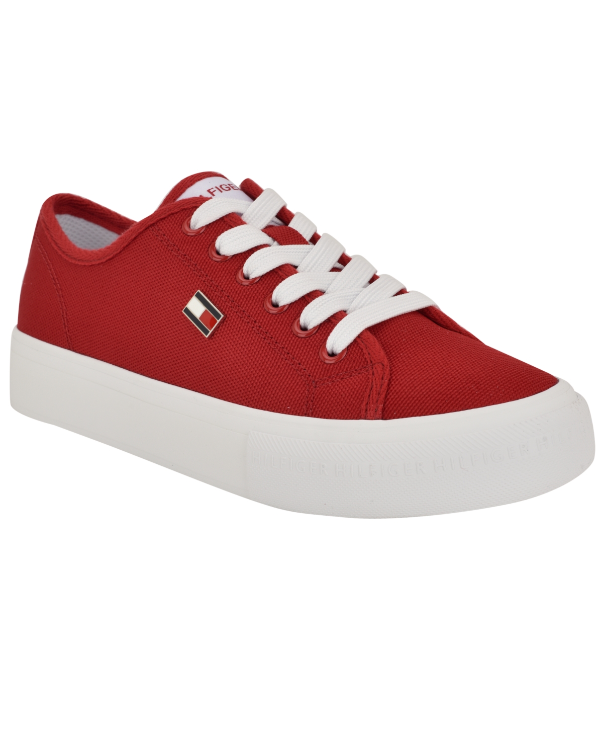 Tommy Hilfiger Women's Aressa Flag Lace-up Sneakers In Red