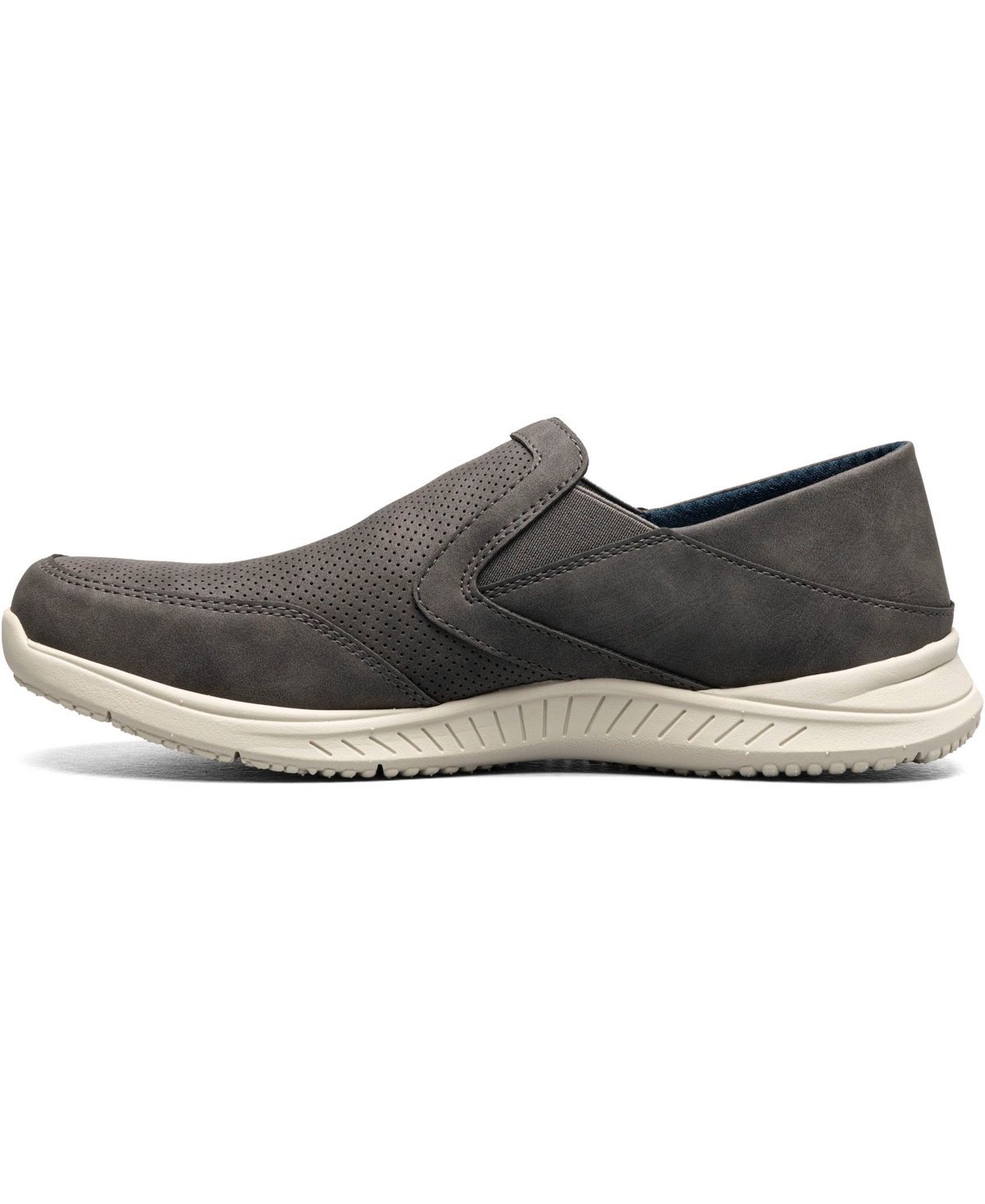 Nunn Bush Men's Conway Ez Moc Toe Slip On Shoes In Charcoal