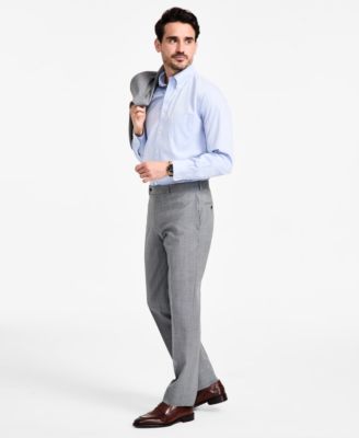 Brooks Brothers B by Brooks Brothers Мужские стрейчевые брюки классического кроя из смесовой шерсти Windowpane 38090₽