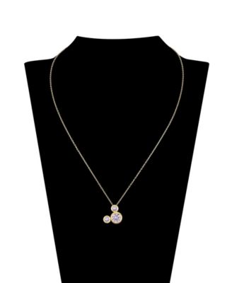 Cubic Zirconia Mickey Mouse Dream Birthstone Pendant Necklace