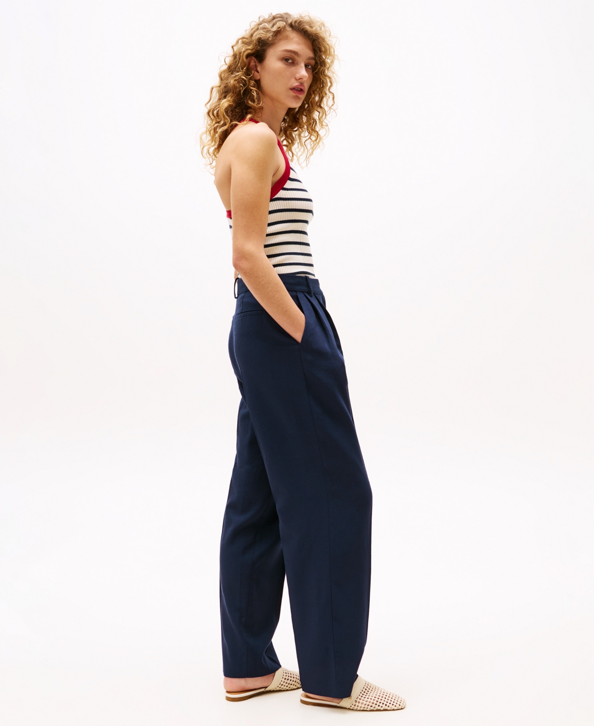 Tommy Hilfiger X Sofia Richie Grainge Sleeveless Knitted Top In Navy