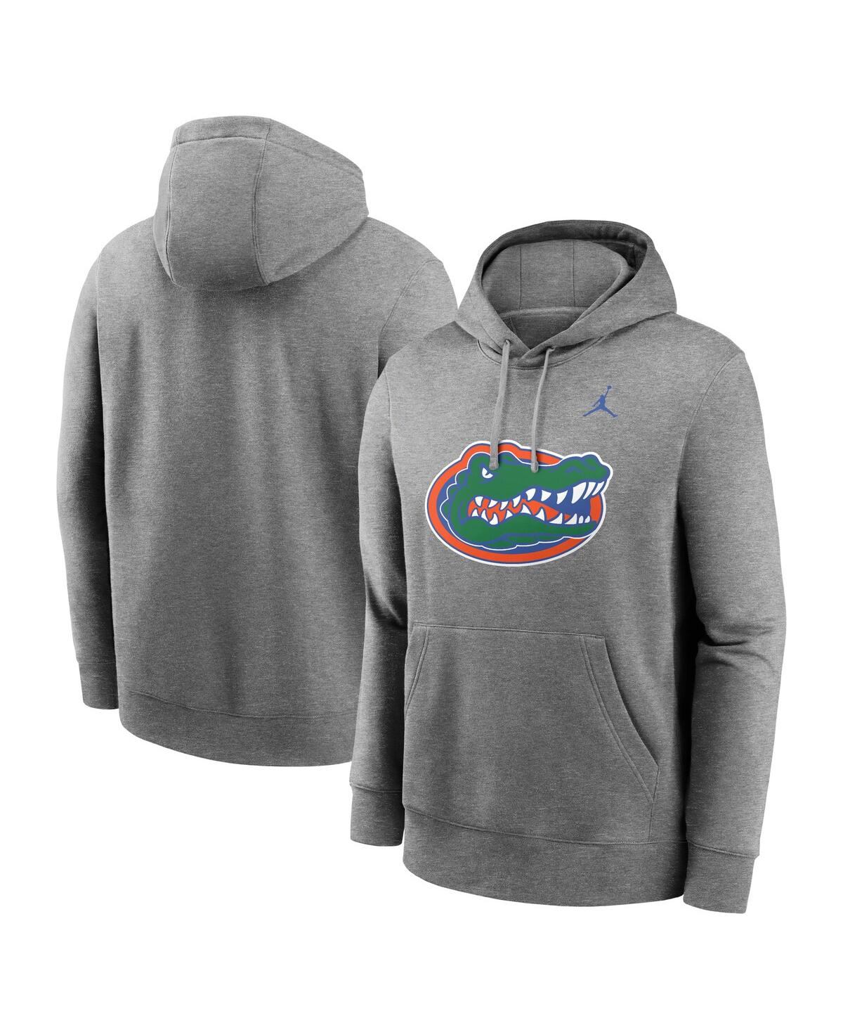 Men's Heather Gray Florida Gators Primetime Evergreen Club Fleece Pullover Hoodie - Heather Gray