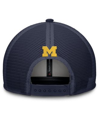 Men's Navy Michigan Wolverines Rise Adjustable Hat