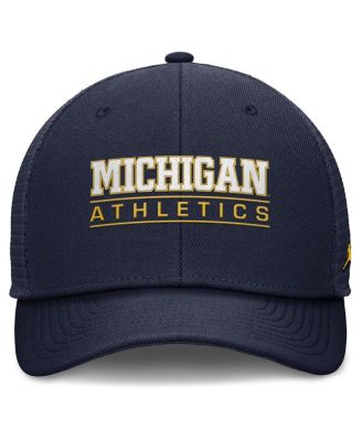Men's Navy Michigan Wolverines Rise Adjustable Hat