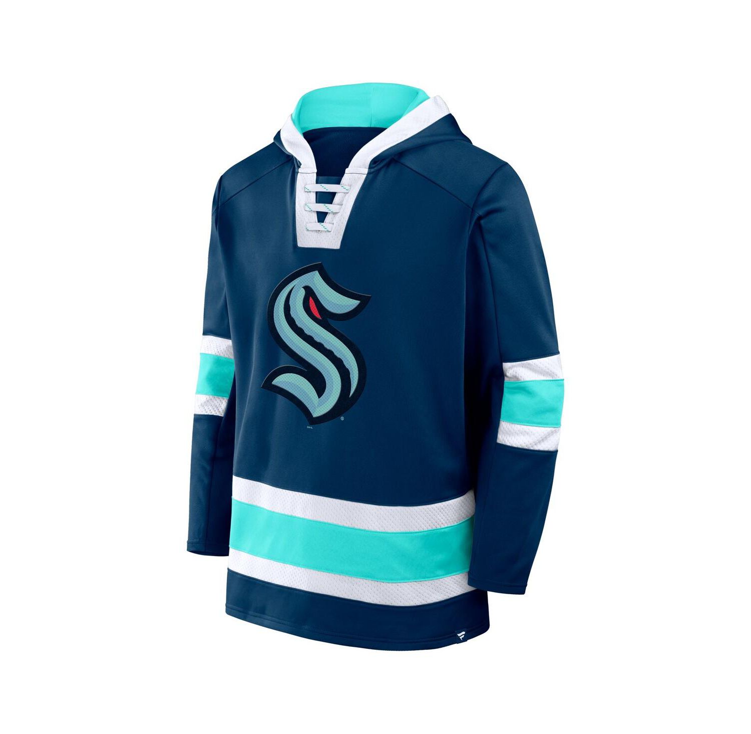 Men's Deep Sea Blue Seattle Kraken Inside Line Fleece Pullover Hoodie