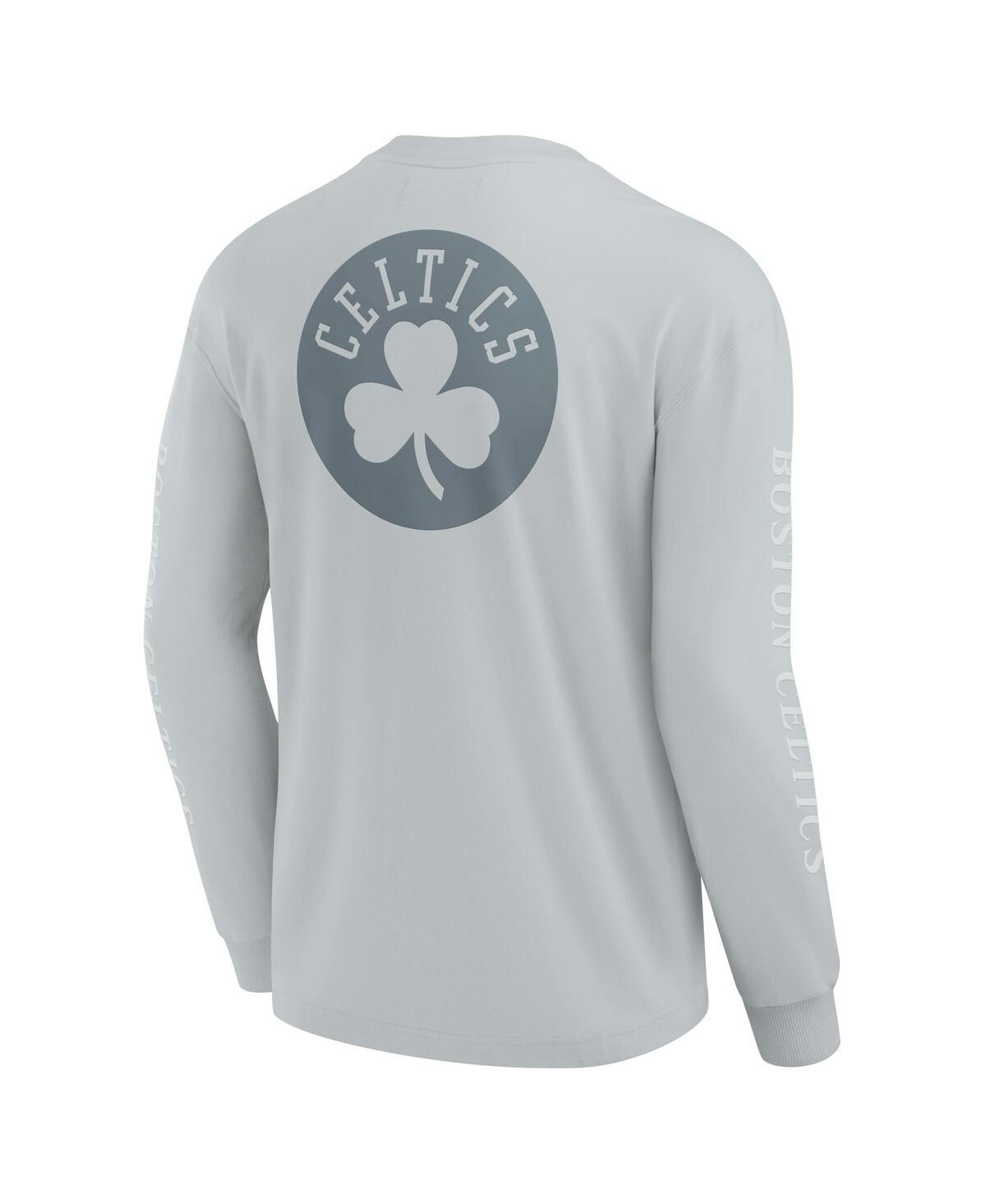 Fanatics Men's Gray Boston Celtics Elements Strive Long Sleeve T-shirt In Gray
