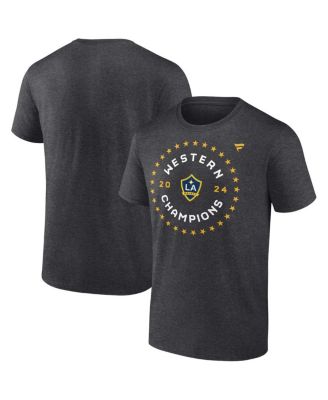 Fanatics - Men's and Women's Heather Charcoal LA Galaxy 2024 MLS Western Conference Champions Locker Room T-Shirt