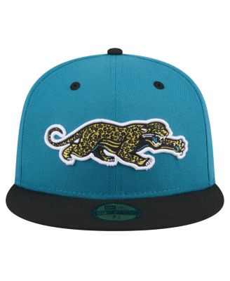 Men's Teal/Black Jacksonville Jaguars Throwback Crawl Flipside Two-Tone 59FIFTY Fitted Hat