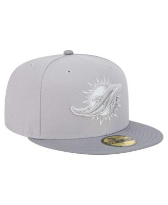 Men's Gray/Graphite Miami Dolphins Iron Cloud 59FIFTY Fitted Hat