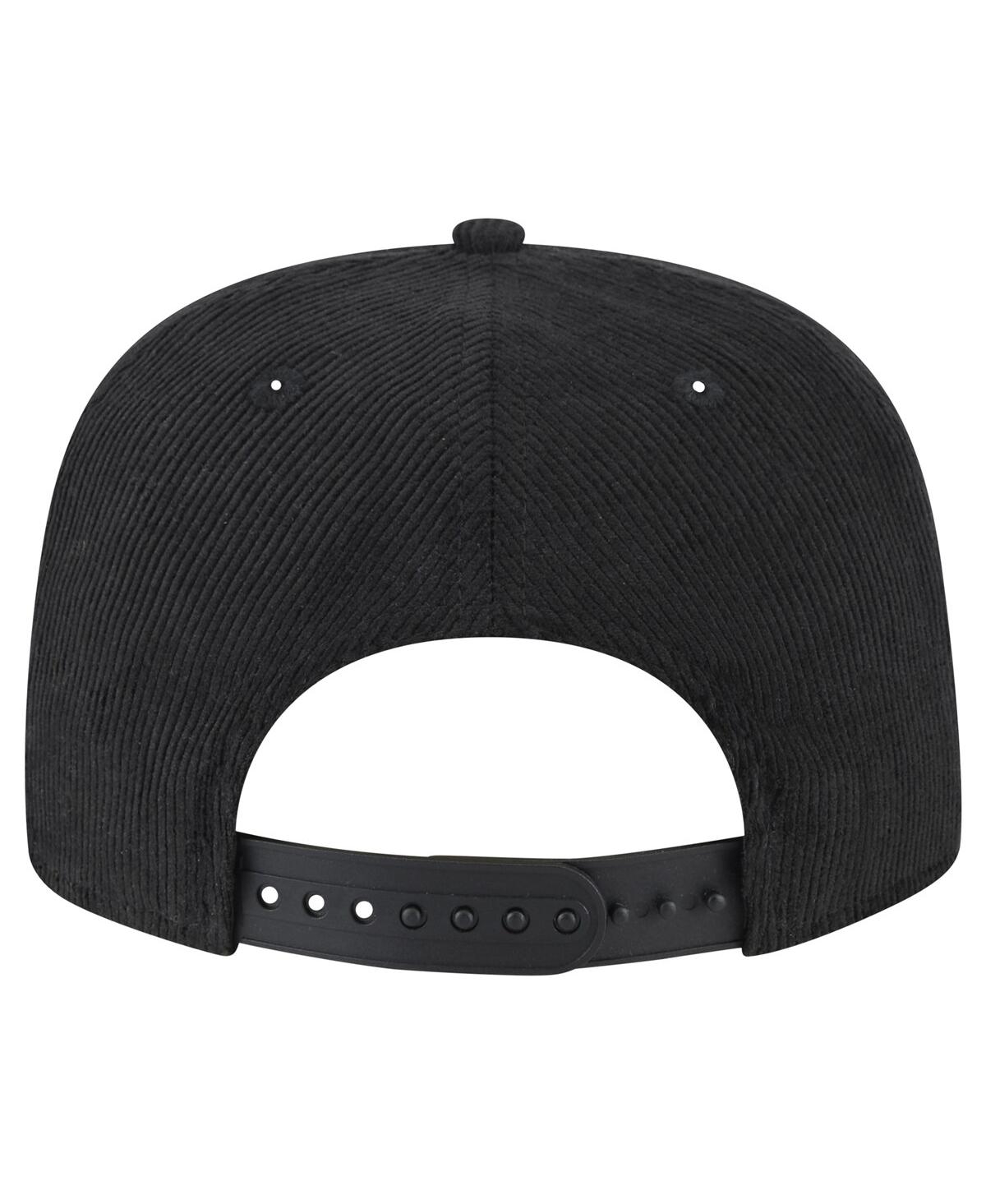 NEW ERA MEN'S BLACK JACKSONVILLE JAGUARS THROWBACK CORDUROY GOLFER SNAPBACK HAT 
