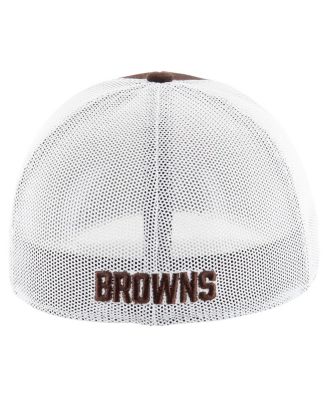 Men's Brown/White Cleveland Browns Thrash Trophy Flex Hat