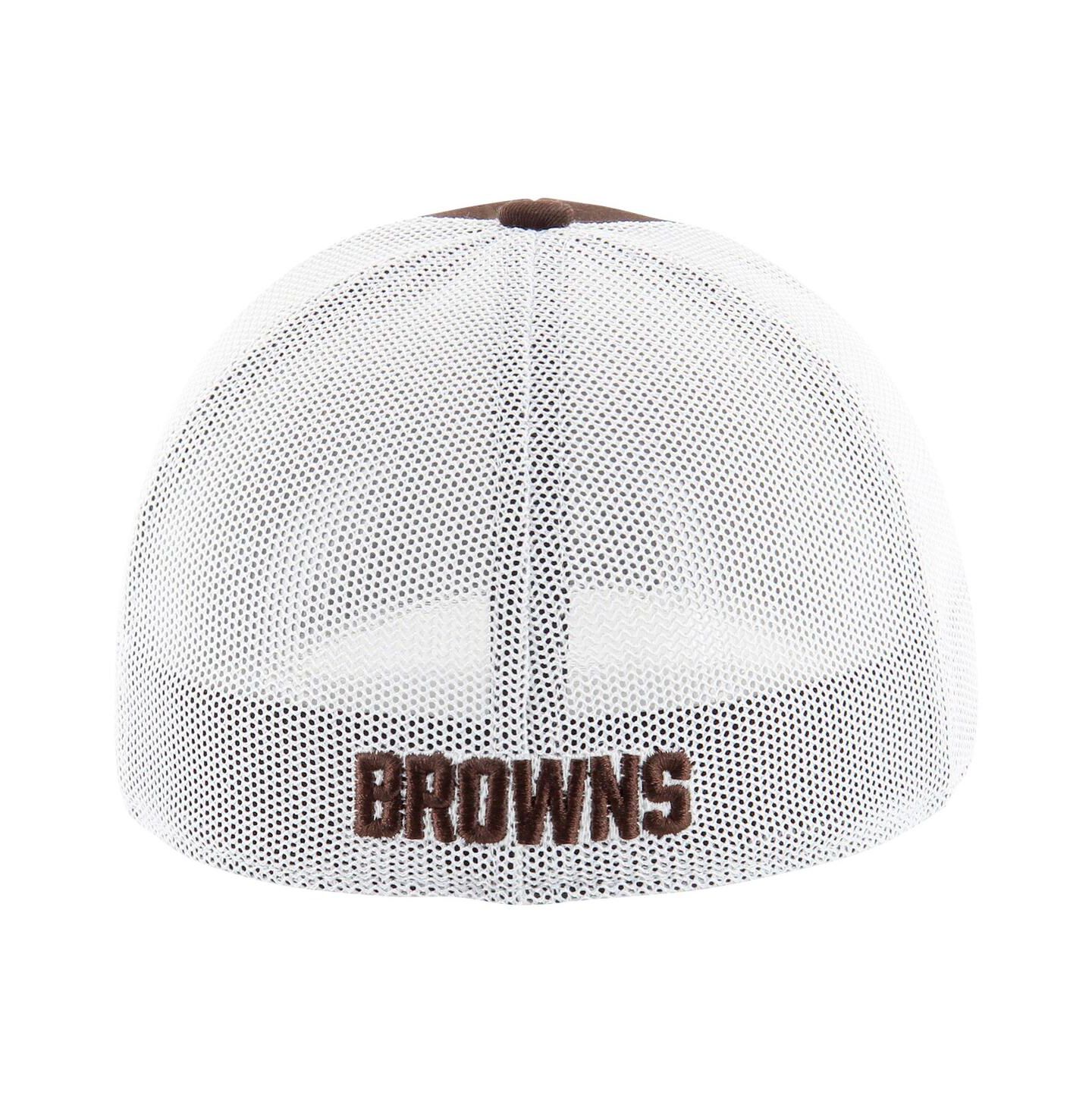 Мужская кепка '47 Brand Brown/White Cleveland Browns Thrash Trophy Flex Hat — фото 2