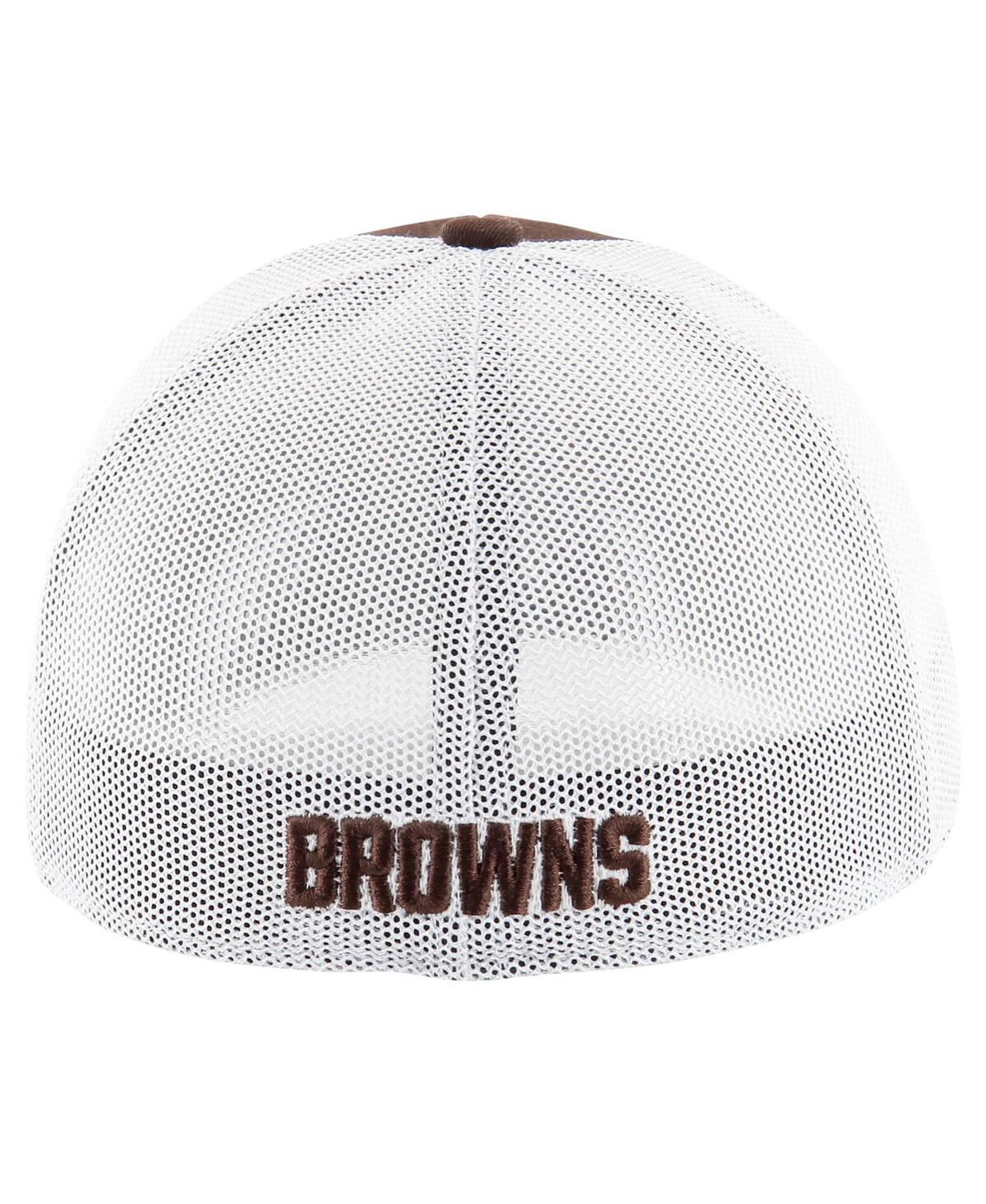 47 BRAND MEN'S BROWN/WHITE CLEVELAND BROWNS THRASH TROPHY FLEX HAT