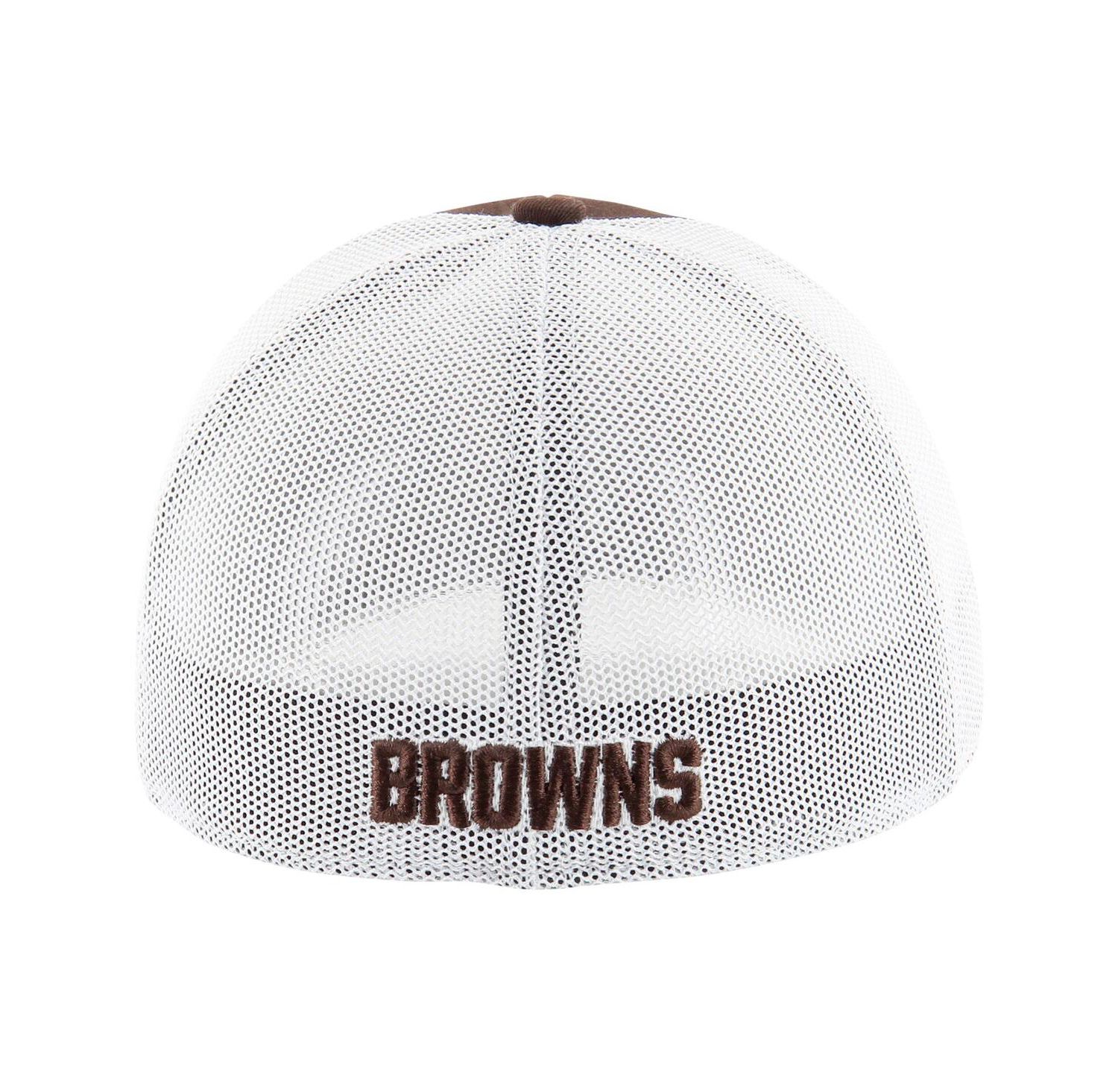 Men's Brown/White Cleveland Browns Thrash Trophy Flex Hat