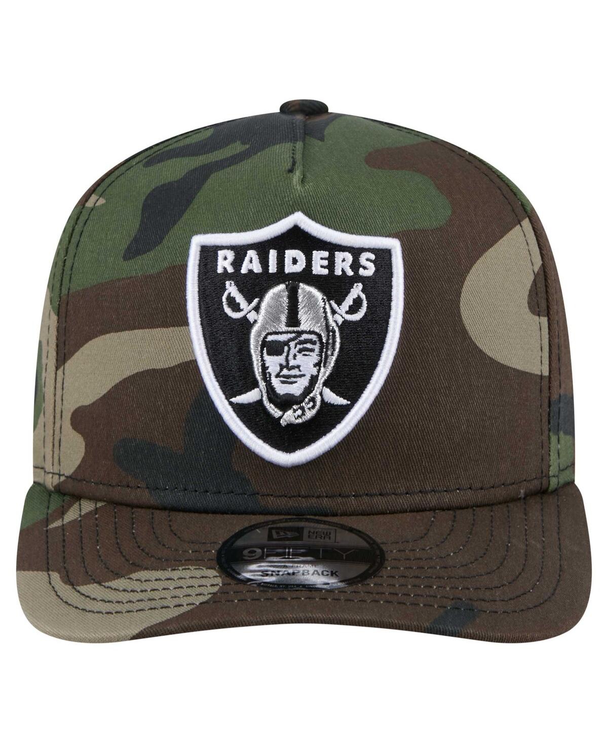 New Era Men's Camo Las Vegas Raiders Woodsy 9fifty Snapback Hat In Camo