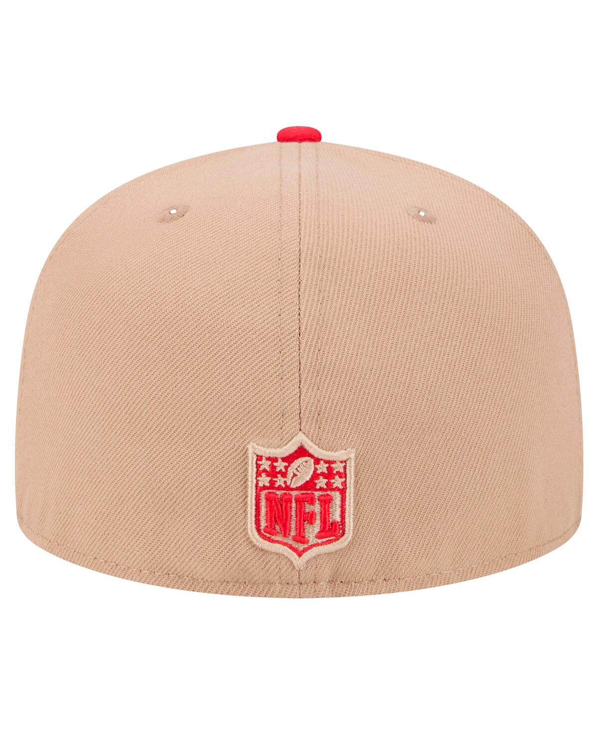 New Era Men's Tan Kansas City Chiefs Logo Main 59FIFTY Fitted Hat