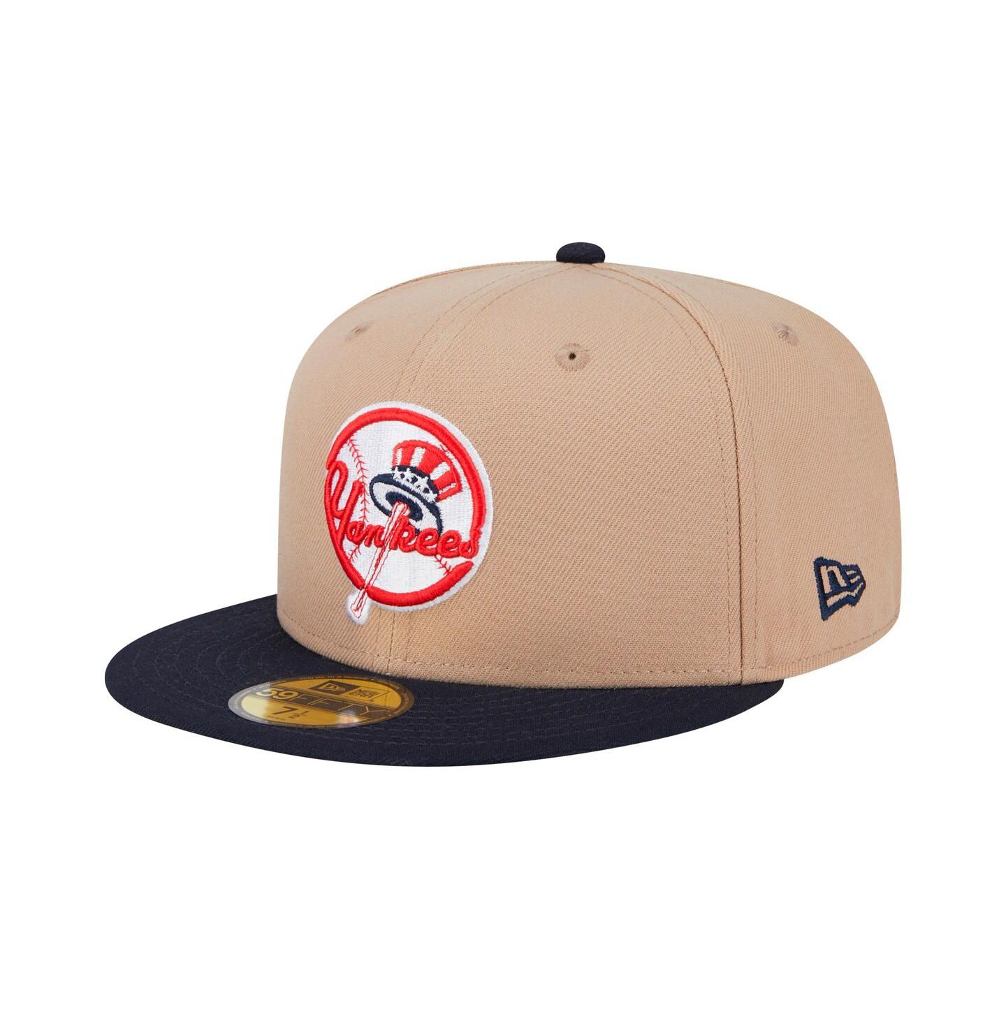 Мужская бейсболка New Era New York Yankees 59FIFTY Fitted, Khaki — фото 1