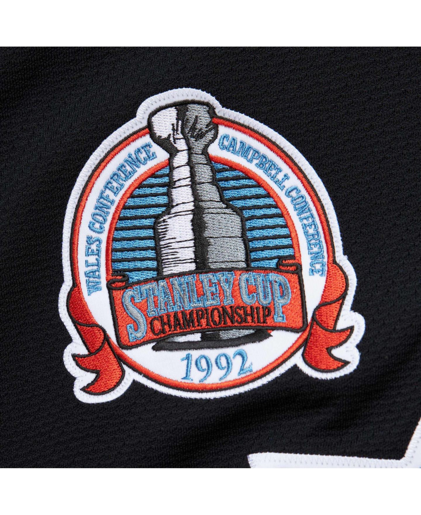 Мужской топ Mitchell & Ness Mario Lemieux Black Pittsburgh Penguins 1991-92 Power Play Jersey — фото 4