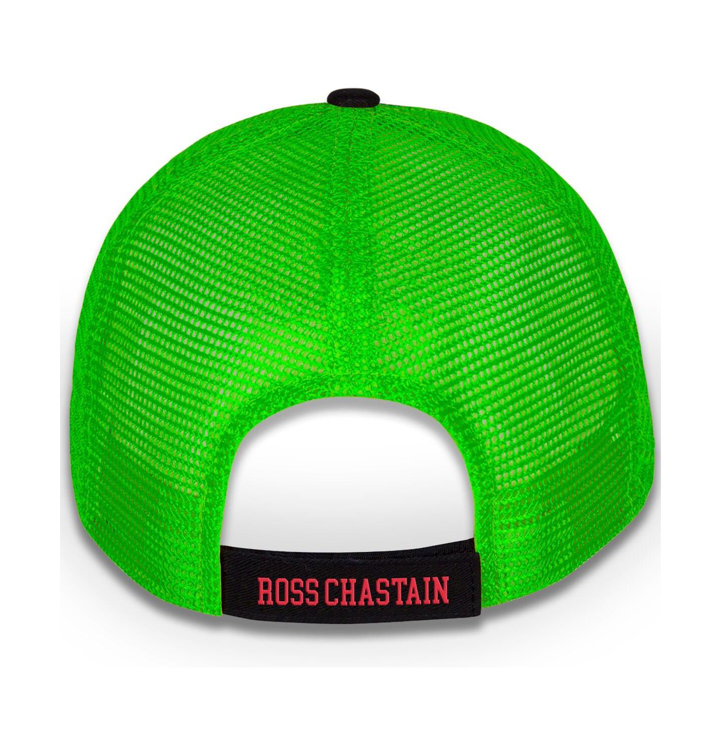 Мужская кепка Checkered Flag Sports Black/Green Ross Chastain Gas It Smash It Adjustable Hat — фото 4