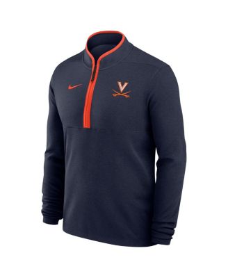 Men's Navy Virginia Cavaliers Coaches Courtside Basketball Victory Performance Quarter-Zip Top