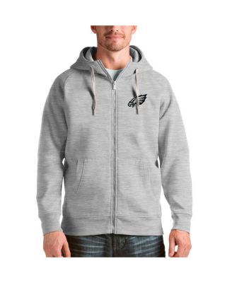 Antigua Mens Heather Gray Philadelphia Eagles Victory Full-Zip Hoodie 13590₽