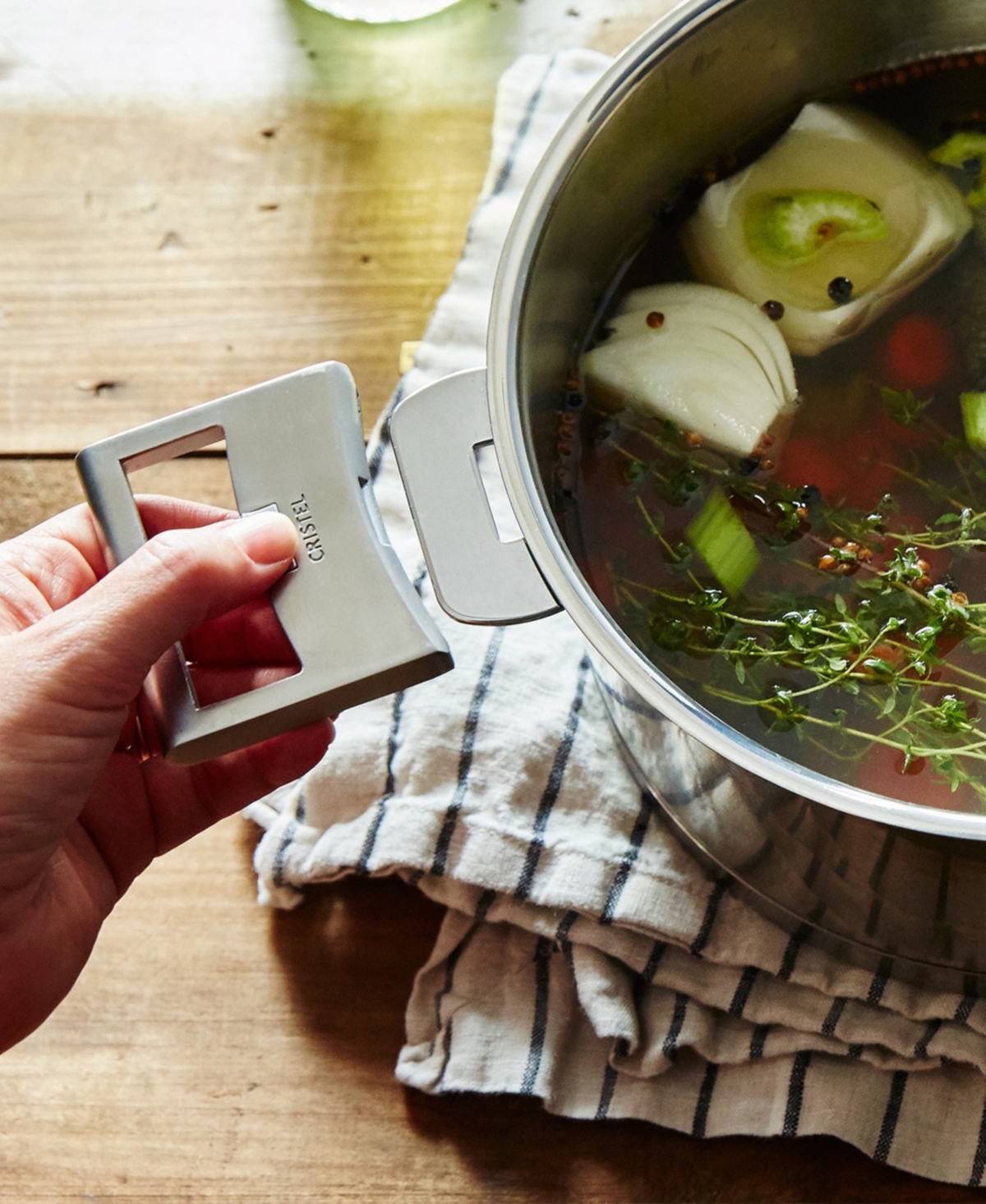 Cristel Stainless Steel 3-piece Strate Saucepan Set In Silver
