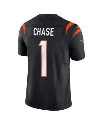 Men's Ja'Marr Chase Black Cincinnati Bengals Vapor F.U.S.E. Limited Jersey