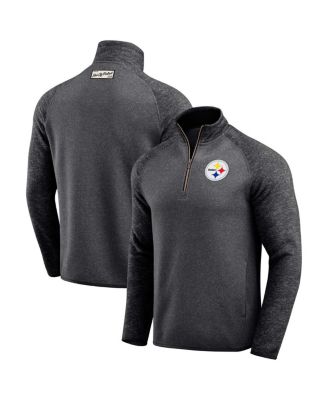 Fanatics - Men's Black Pittsburgh Steelers Tonal Quarter-Zip Jacket