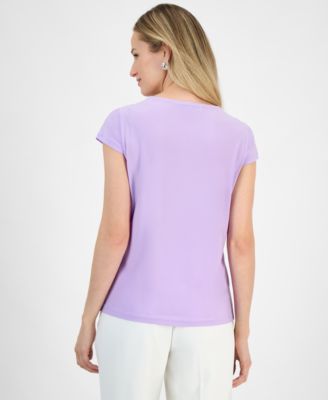 Женская блузка с круглым вырезом Kasper, обычная и миниатюрная