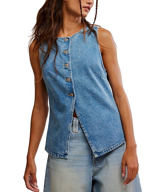 alfani Free People Women's Aimee Vest Women's Fashion Shoes & Accessories