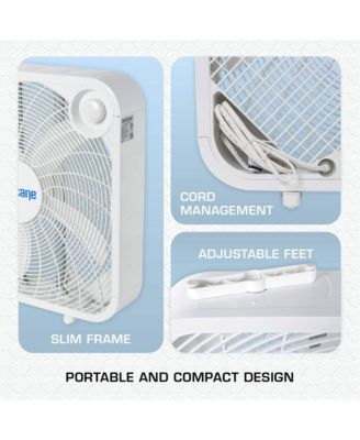 20 Inch Classic Series Floor Box Fan with 3 Efficient Speed Settings