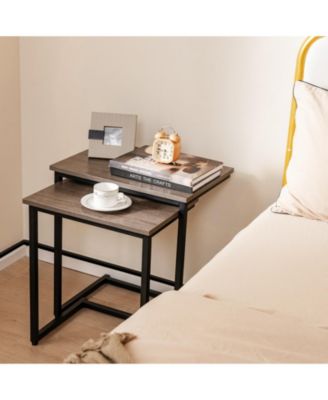 3 Pieces Multifunctional End Table Set