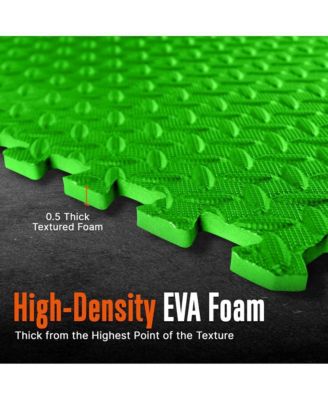 6-Piece Puzzle Exercise Mat, EVA Foam Tiles, Blue/Green