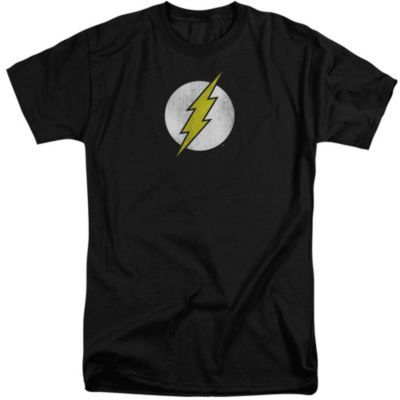 Dc Flash Mens DC Comics Flash Flash Logo Distressed Short Sleeve Adult Tall Tee T-Shirt 5990₽