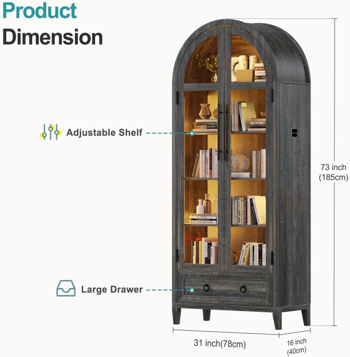 Vlsrka Vanity Makeup Desk with Mirror and Lights