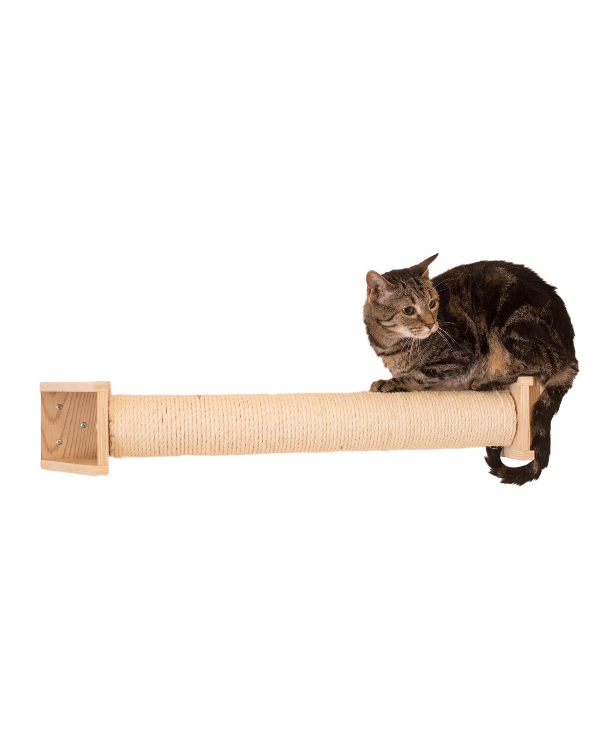 W1907D Real Wood Wall Series: Wall-Mounted Scratching Station for Cats - Natural beige