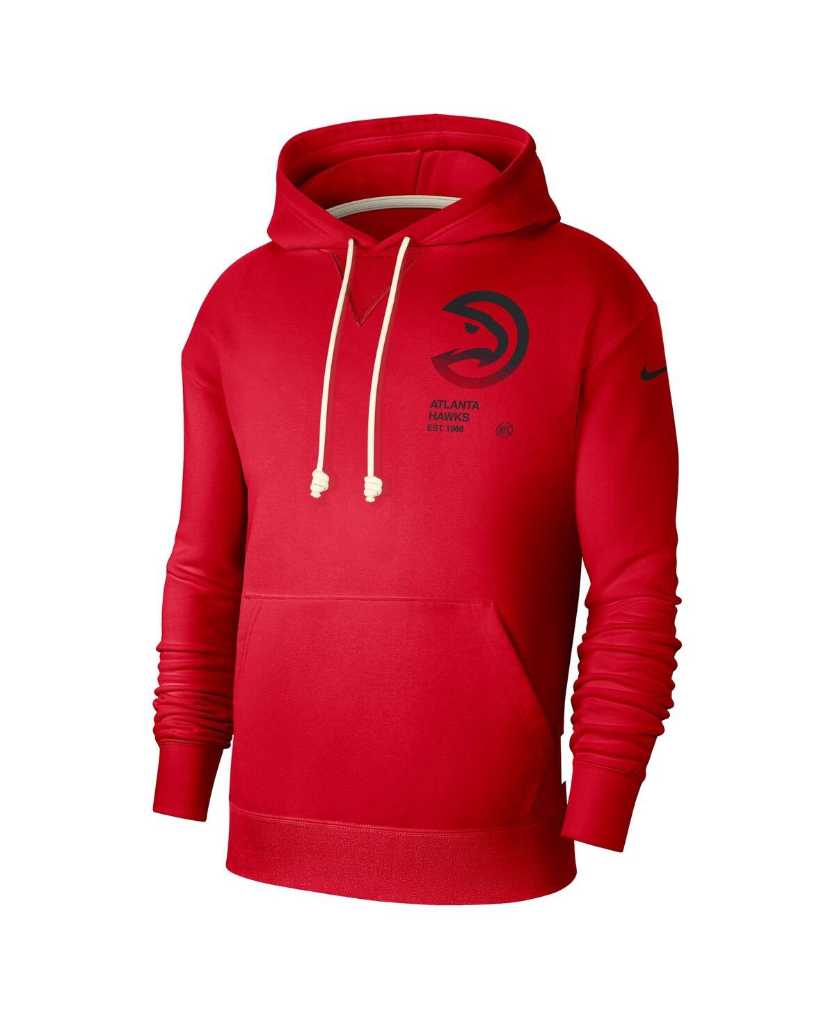 Nike Men's Red Atlanta Hawks Courtside Standard Issue Premium Performance Pullover Hoodie In Red