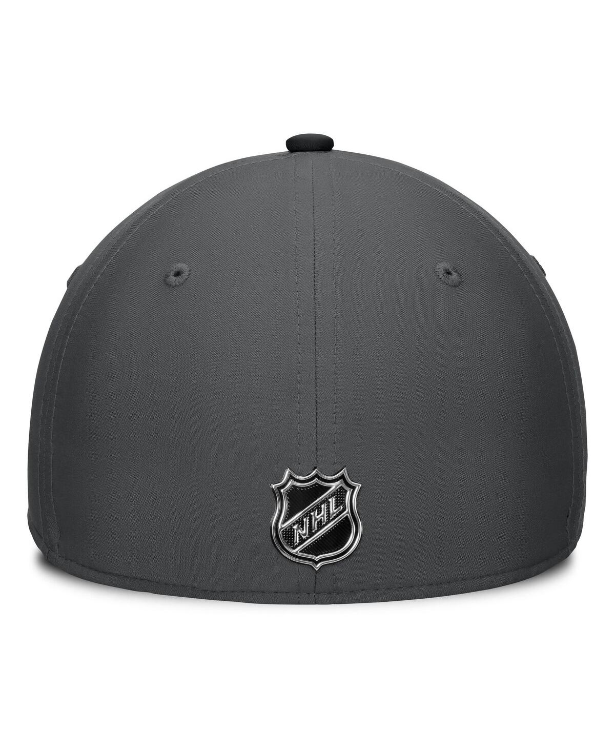 Fanatics Men's Gray/black Vegas Golden Knights Authentic Pro Rink Flex Hat In Gray,black