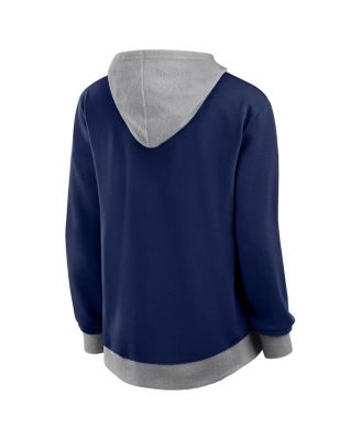 Logo Athletic Women's Navy Denver Broncos Hit It French Terry Full-Zip Hoodie